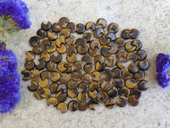 Tigers Eye Crescent Moon Beads