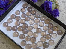 Load image into Gallery viewer, Grey Agate Round Cabochons - 8mm
