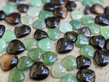 Load image into Gallery viewer, Green Aventurine and Black Agate Mini Hearts
