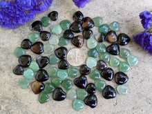 Load image into Gallery viewer, Green Aventurine and Black Agate Mini Hearts
