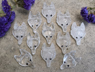 Quartz Wolf Pendant