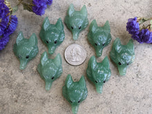 Load image into Gallery viewer, Green Aventurine Wolf Pendant
