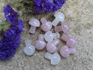 Quartz and Rose Quartz Mini Mushrooms