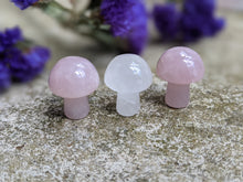 Load image into Gallery viewer, Quartz and Rose Quartz Mini Mushrooms

