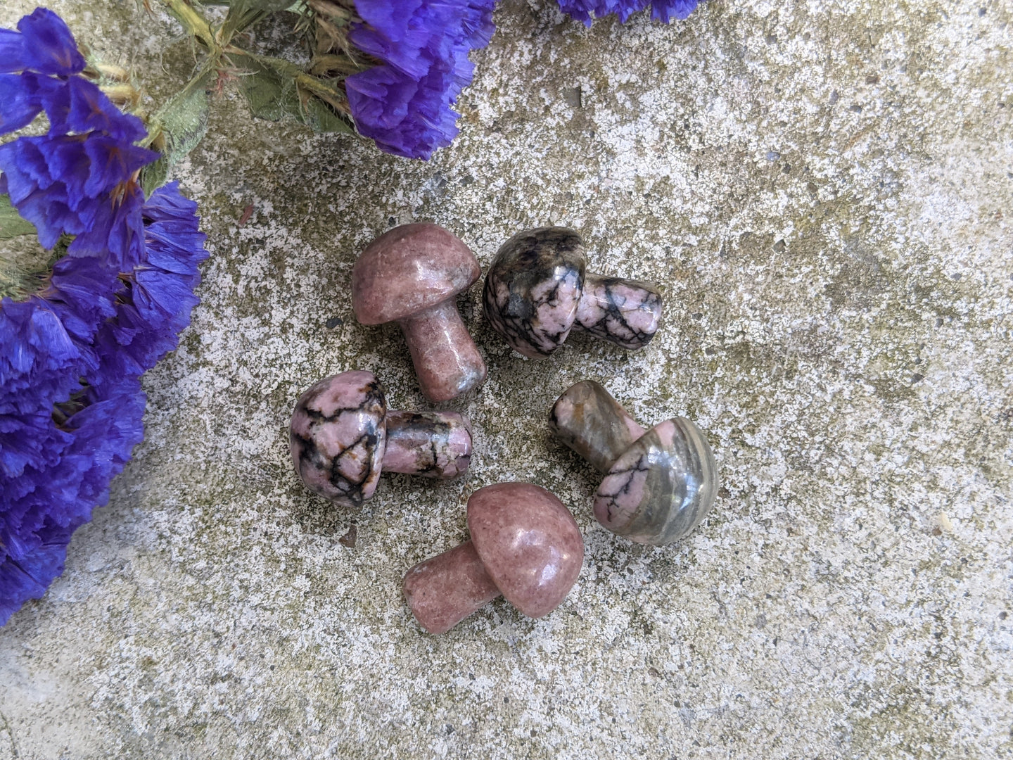 Rhodonite Mini Mushrooms