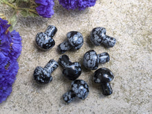 Load image into Gallery viewer, Snowflake Obsidian Mini Mushrooms
