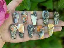 Load image into Gallery viewer, Maligano Jasper Coffin Cabochons (Drilled)
