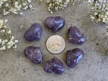 Load image into Gallery viewer, Lepidolite Puffy Hearts
