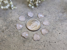 Load image into Gallery viewer, Rose Quartz Faceted Heart Cabochons - 8mm
