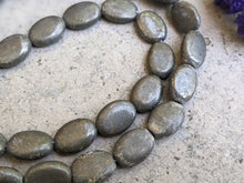 Load image into Gallery viewer, Pyrite Oval Beads
