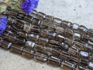 Smoky Quartz Flat Rectangle Beads