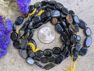 Hawk Eye Jasper Oval Beads