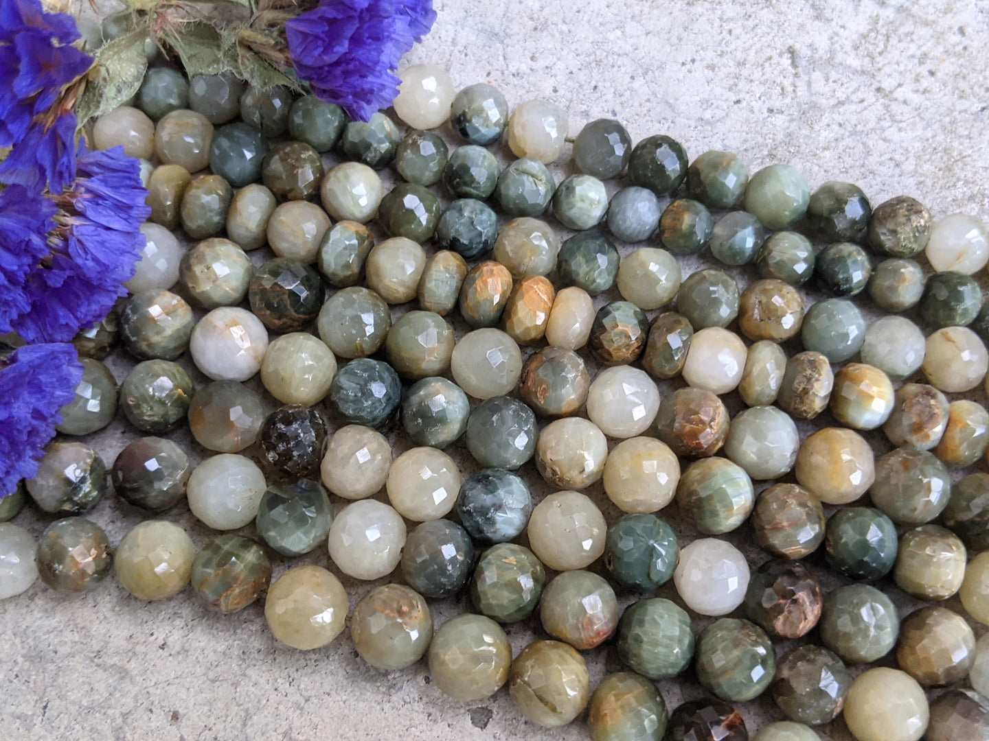 Cat's Eye Quartz Faceted Beads