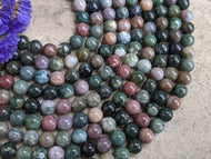 Fancy Jasper / Indian Agate Round Beads - 8mm