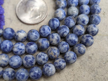 Load image into Gallery viewer, Blue Dot Jasper Round Beads - 8mm

