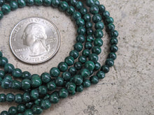 Load image into Gallery viewer, Malachite Round Beads - 4mm
