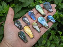 Load image into Gallery viewer, Labradorite Coffin Cabochons (Drilled)
