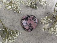 Rhodonite Heart Worry Stone
