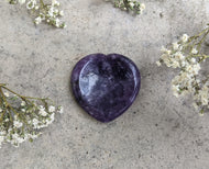 Lepidolite Heart Worry Stone