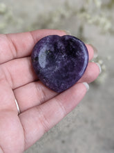 Load image into Gallery viewer, Lepidolite Heart Worry Stone
