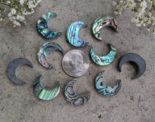 Load image into Gallery viewer, Abalone Crescent Moon Cabochons
