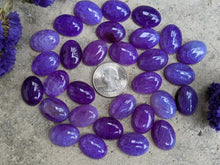 Load image into Gallery viewer, Dragon&#39;s Vein Agate Purple Oval Cabochons - 15x20
