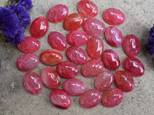 Load image into Gallery viewer, Dragon&#39;s Vein Agate Hot Pink Oval Cabochons - 15x20
