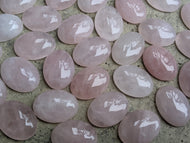 Rose Quartz Oval Cabochons - 15x20mm