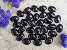 Load image into Gallery viewer, Black Agate Oval Cabochons - 15x20
