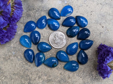 Load image into Gallery viewer, Banded Onyx Dark Blue Teardrop Cabochons - 10x14
