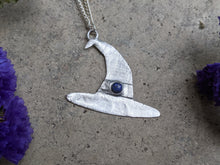 Load image into Gallery viewer, Handmade Witch Hat Pendant Featuring Lapis Lazuli
