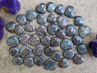 Ruby in Kyanite Heart Cabochons