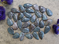 Ruby in Kyanite Teardrop Cabochons