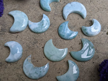 Load image into Gallery viewer, Larimar Crescent Moon Cabochons
