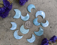 Load image into Gallery viewer, Larimar Crescent Moon Cabochons
