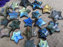 Load image into Gallery viewer, Labradorite Star Cabochons
