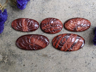 Snakeskin Jasper Lotus Cabochons