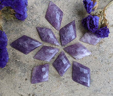 Load image into Gallery viewer, Lepidolite Rose Cut Cabochons - Diamonds
