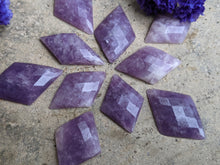 Load image into Gallery viewer, Lepidolite Rose Cut Cabochons - Diamonds
