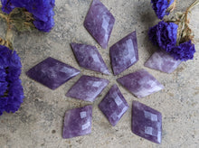 Load image into Gallery viewer, Lepidolite Rose Cut Cabochons - Diamonds
