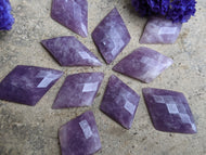 Lepidolite Rose Cut Cabochons - Diamonds
