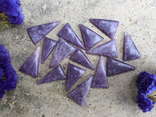 Load image into Gallery viewer, Lepidolite Triangle Cabochons
