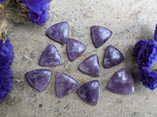 Load image into Gallery viewer, Lepidolite Trillion Cabochons
