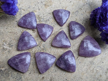 Load image into Gallery viewer, Lepidolite Trillion Cabochons
