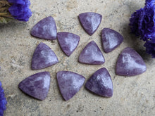 Load image into Gallery viewer, Lepidolite Trillion Cabochons
