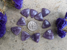 Load image into Gallery viewer, Lepidolite Trillion Cabochons
