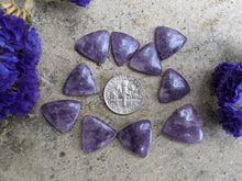 Load image into Gallery viewer, Lepidolite Trillion Cabochons
