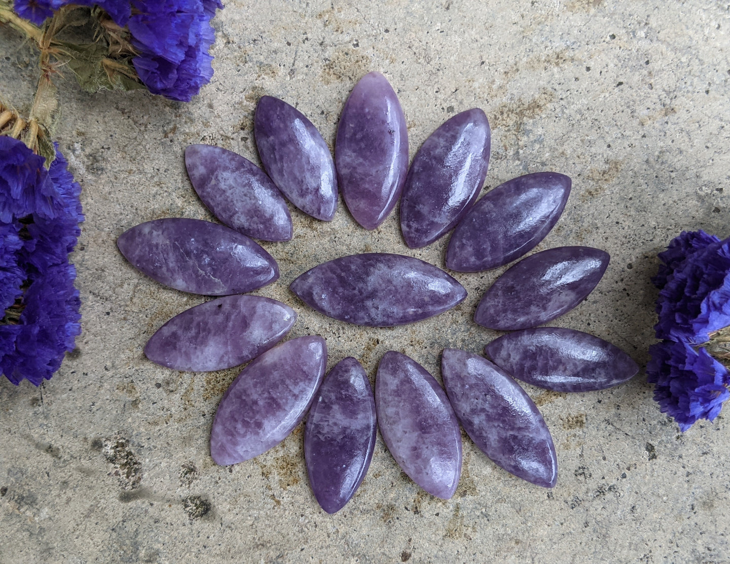 Lepidolite Marquise Cabochons