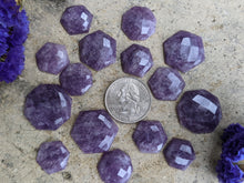 Load image into Gallery viewer, Lepidolite Rose Cut Cabochons - Hexagons and Octagons
