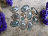 Moss Agate Rose Cut Cabochons